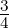 \frac{3}{4}